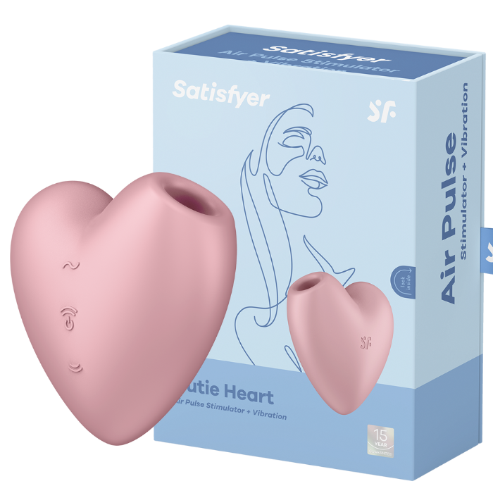 Satisfyer 2 En 1 Succionador De Clítoris Mas Vibración Cutie Heart Rosado